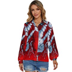 Design Pattern Decoration Women s Long Sleeve Button Down Shirt