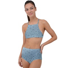 Design Pattern Texture Bubble High Waist Tankini Set by artworkshop