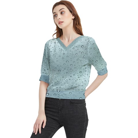 Design Pattern Texture Bubble Quarter Sleeve Blouse by artworkshop