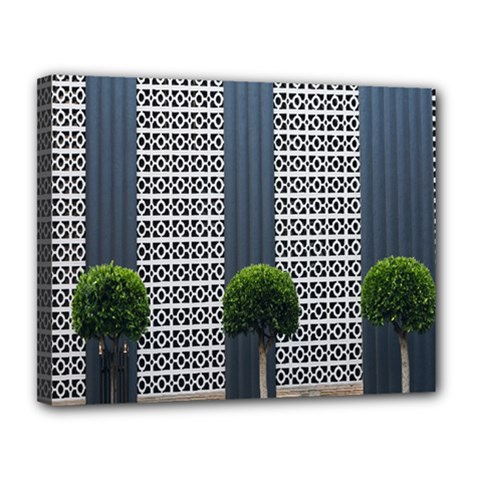 Exterior Building Pattern Canvas 14  X 11  (stretched) by artworkshop