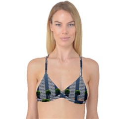 Exterior Building Pattern Reversible Tri Bikini Top by artworkshop