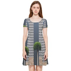 Exterior Building Pattern Inside Out Cap Sleeve Dress by artworkshop