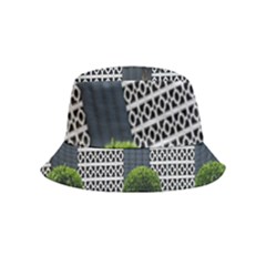 Exterior Building Pattern Inside Out Bucket Hat (kids) by artworkshop