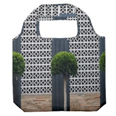 Exterior Building Pattern Premium Foldable Grocery Recycle Bag by artworkshop