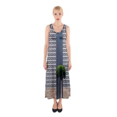 Exterior-building-pattern Sleeveless Maxi Dress by artworkshop