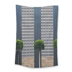 Exterior-building-pattern Small Tapestry by artworkshop