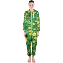 Flower Plant Spring Hooded Jumpsuit (ladies) by artworkshop