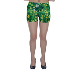 Flower Plant Spring Skinny Shorts by artworkshop