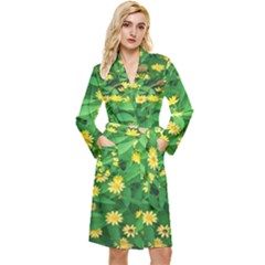 Flower Plant Spring Long Sleeve Velour Robe by artworkshop