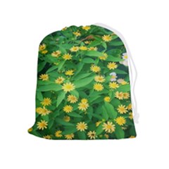 Flower Plant Spring Drawstring Pouch (xl) by artworkshop