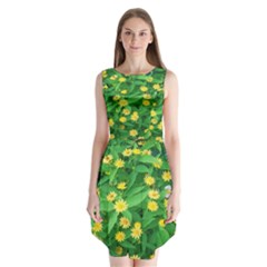 Flower Plant Spring Sleeveless Chiffon Dress   by artworkshop