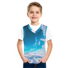 Landscape Sky Clouds Hd Wallpaper Kids  Basketball Tank Top by artworkshop