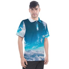 Landscape Sky Clouds Hd Wallpaper Men s Polo Tee by artworkshop