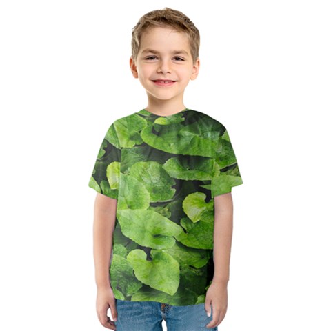 Layered Plant Leaves Iphone Wallpaper Kids  Sport Mesh Tee by artworkshop