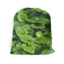 Layered plant leaves iphone wallpaper Drawstring Pouch (2XL) View2