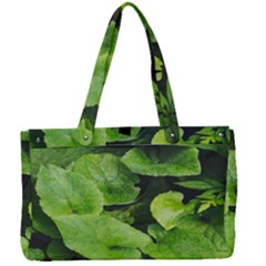 Layered Plant Leaves Iphone Wallpaper Canvas Work Bag by artworkshop