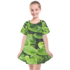 Layered Plant Leaves Iphone Wallpaper Kids  Smock Dress by artworkshop