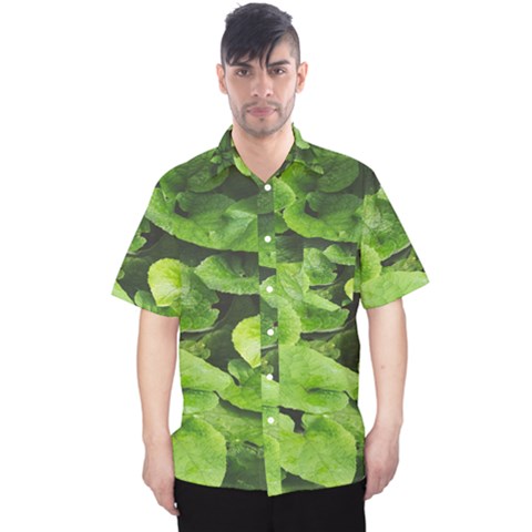 Layered Plant Leaves Iphone Wallpaper Men s Hawaii Shirt by artworkshop