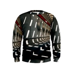 Leading Lines A Holey Walls Kids  Sweatshirt by artworkshop