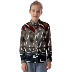 Leading Lines A Holey Walls Kids  Long Sleeve Shirt by artworkshop