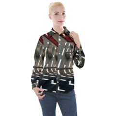 Leading lines a holey walls Women s Long Sleeve Pocket Shirt