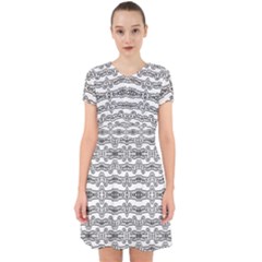 Black And White Tribal Print Pattern Adorable In Chiffon Dress by dflcprintsclothing