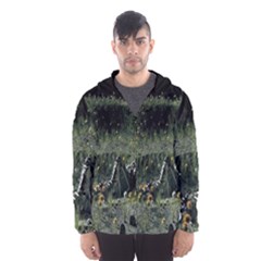 Astronaut Lying In Flowers Fantasy Men s Hooded Windbreaker