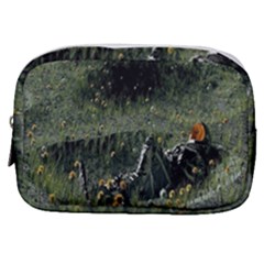 Astronaut Lying In Flowers Fantasy Make Up Pouch (small) by artworkshop