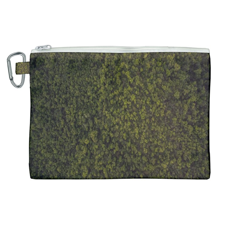 Green Grunge Background Canvas Cosmetic Bag (XL)