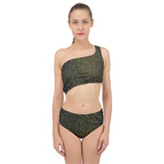 Green Grunge Background Spliced Up Two Piece Swimsuit