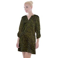 Green Grunge Background Open Neck Shift Dress by artworkshop