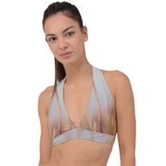 Nature Plants Color Halter Plunge Bikini Top by artworkshop