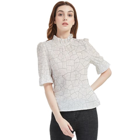 Pattern Abstrakwallpaper Frill Neck Blouse by artworkshop