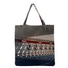 Patterned Tunnels On The Concrete Wall Grocery Tote Bag by artworkshop