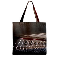 Patterned Tunnels On The Concrete Wall Zipper Grocery Tote Bag by artworkshop