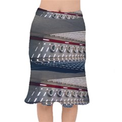 Patterned Tunnels On The Concrete Wall Short Mermaid Skirt by artworkshop