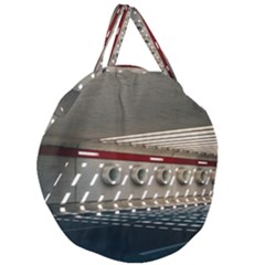 Patterned Tunnels On The Concrete Wall Giant Round Zipper Tote by artworkshop