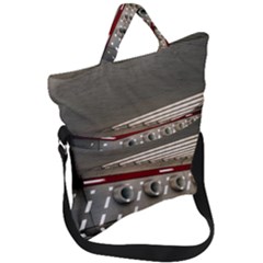 Patterned Tunnels On The Concrete Wall Fold Over Handle Tote Bag by artworkshop