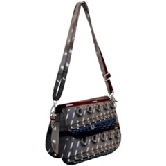 Patterned Tunnels On The Concrete Wall Saddle Handbag by artworkshop