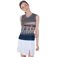 Patterned Tunnels On The Concrete Wall Women s Sleeveless Sports Top by artworkshop