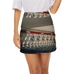 Patterned Tunnels On The Concrete Wall Mini Front Wrap Skirt by artworkshop