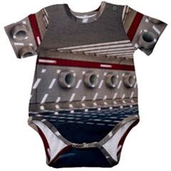 Patterned Tunnels On The Concrete Wall Baby Short Sleeve Bodysuit by artworkshop