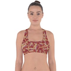 Cookies With Strawberry Jam Motif Pattern Cross Back Hipster Bikini Top  by dflcprintsclothing