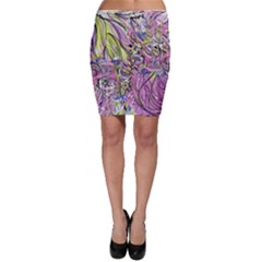 Abstract Intarsio Bodycon Skirt by kaleidomarblingart