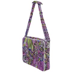 Abstract Intarsio Cross Body Office Bag by kaleidomarblingart