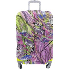 Abstract Intarsio Luggage Cover (large) by kaleidomarblingart
