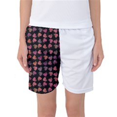 Mixed Colors Flowers Motif Pattern Women s Basketball Shorts by dflcprintsclothing