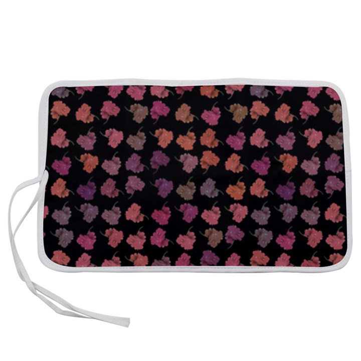 Mixed Colors Flowers Motif Pattern Pen Storage Case (M)