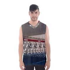 Patterned Tunnels On The Concrete Wall Men s Basketball Tank Top by artworkshop