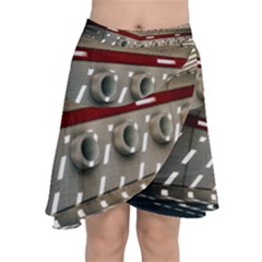 Patterned Tunnels On The Concrete Wall Chiffon Wrap Front Skirt by artworkshop